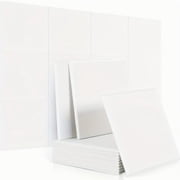 Sound Absorbing Noise Dampening Acoustic Self-adhesive Panel Wall Treatment 9" x 9" x 0.4", White Square, 12-pack