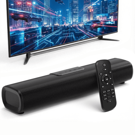 ETEPEHI Sound Bar for Smart TV, Bluetooth Speaker Soundbar with Bluetooth/HDMI ARC/Optical/AUX/USB Connections, Home Audio Surround Sound System for TV PC Projector