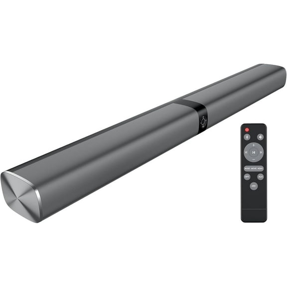 Sound Bar, 80W Soundbar with Bluetooth/ARC/Opt/AUX Connect, with Volume Boost, 3 Equalizer Modes, 2 in 1 Detachable Soundbar for TV/PC/Gaming/Projectors