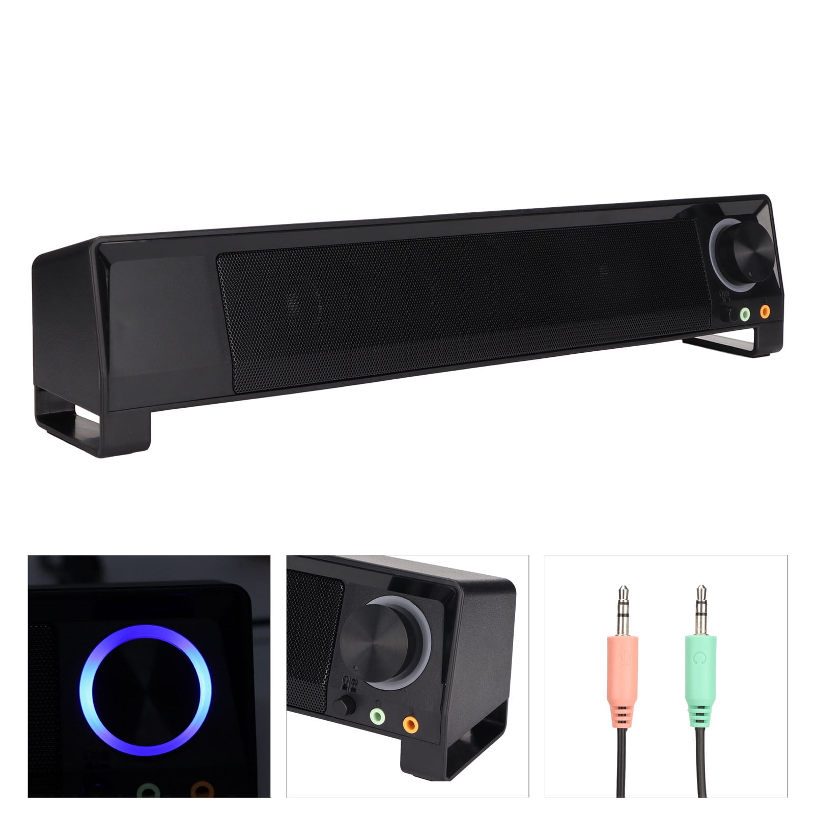 Sound Bar, Computer Surround HiFi Sound Speakers Subwoofer, Wired PC