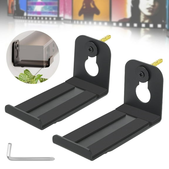 TSV Sound Bar Mounts Bracket Under TV, Universal Speaker Wall Mount Shelf Adjust 3.4" to 5.8" Fit for Samsung, Vizio, Lg, Sony, JBL, Bose with Hardware Kit