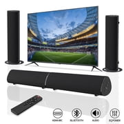 Jierben Sound Bar for smart TV, 2-in-1 Detachable Soundbar , home theater sound system TV Speakers with 3 EQ Modes, Bluetooth 5.4/HDMI-ARC/Optical/AUX Connection for PC/Gaming/Projectors