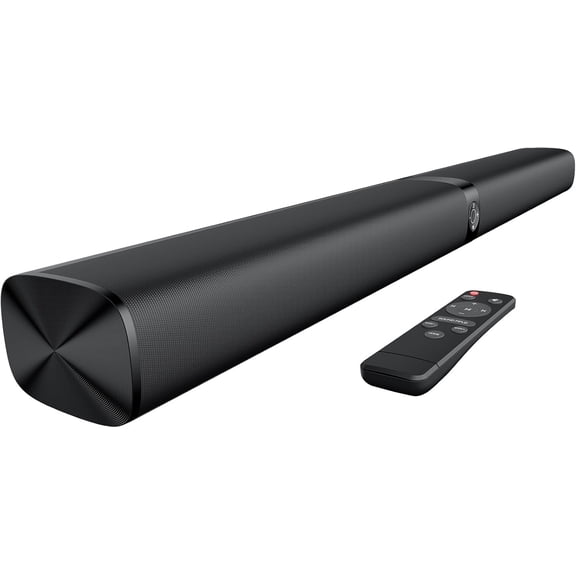 Sound Bar for Smart TV, Soundbar with Bluetooth/ARC/Opt/AUX Connect, Auto Volume Boost, 3 Equalizer Modes, 2 in 1 Detachable Soundbar for TV/PC/Gaming/Projectors