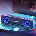thumbnail image 1 of Sound Bar Wired Computer Speakers Stereo Mini Subwoofer USB 3.5mm 360° Surround Antimagnetic Noise Reduction Plug and Play 4D Volume HIFI Home Desktop Laptop TV, 1 of 5