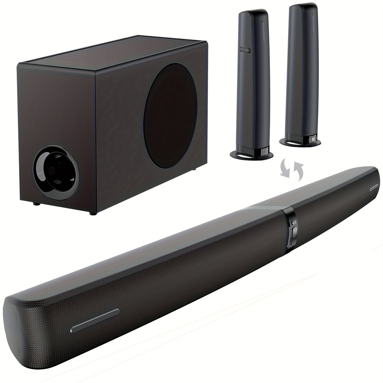 Sound Bar with Subwoofer, SoundBar for Smart TV, Wireless Speaker, Deep ...