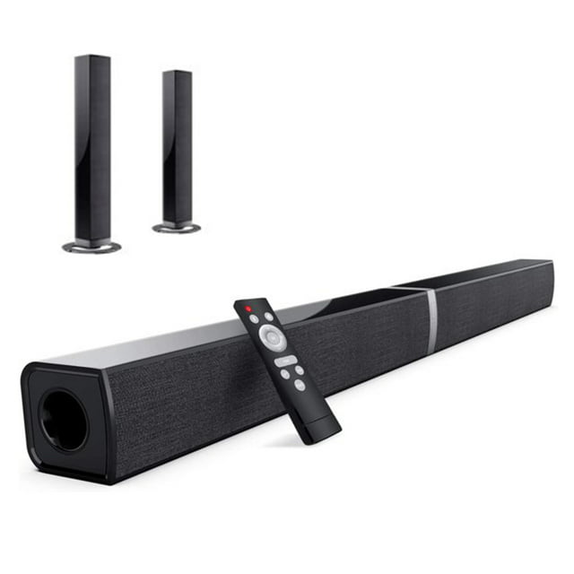 Sound Bars for TV, Bluetooth Soundbar for TV, 50W TV Sound Bar with 4 Drivers and Remote Control, Home Audio TV Speakers Sound Bar with ARC/Optical/AUX Connect