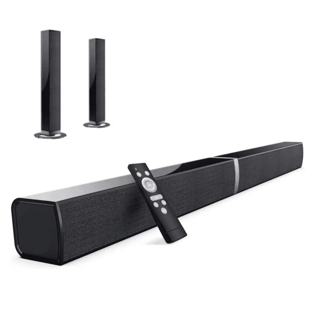 Sound Bars for TV, Bluetooth Soundbar for TV, 50W TV Sound Bar with 4 Drivers and Remote Control, Home Audio TV Speakers Sound Bar with Arc/Optical/AUX Connect