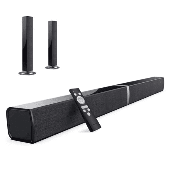 Bluetooth Sound bar for TV, 50W Sound Bar with 4 Drivers and Remote Control, Home Audio TV Speakers Sound Bar with Arc/Optical/AUX Connect