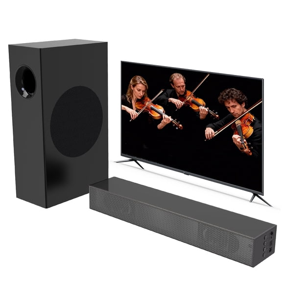 Jierben Sound Bar with Subwoofer, 120W Soundbar for Smart TV, 2.1ch Home Theater Surround Sound System with Deep Bass, Bluetooth 5.4 Audio Compatible with SUB/AUX/Optical