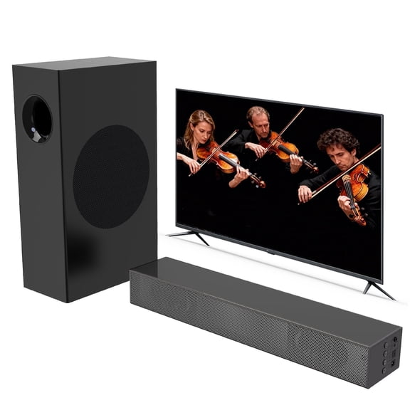 Jierben Sound Bar with Subwoofer, 120W Soundbar for Smart TV, 2.1ch Home Theater Surround Sound System with Deep Bass, Bluetooth 5.4 Audio Compatible with SUB/AUX/Optical