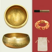 Sound Bowls Meditation Set,Tibetan Singing Bowl Set,Sound Bowls Meditation Set,Tibetan Singing Bowl Set Meditation Sound Bowl Cushion With Wooden Striker For Yoga Meditation Stress Relief