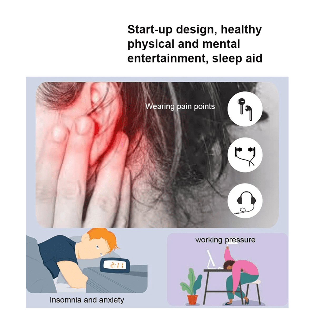 Sound Box Bone Conduction Wireless Bluetooth Speaker Stereo Bass Under