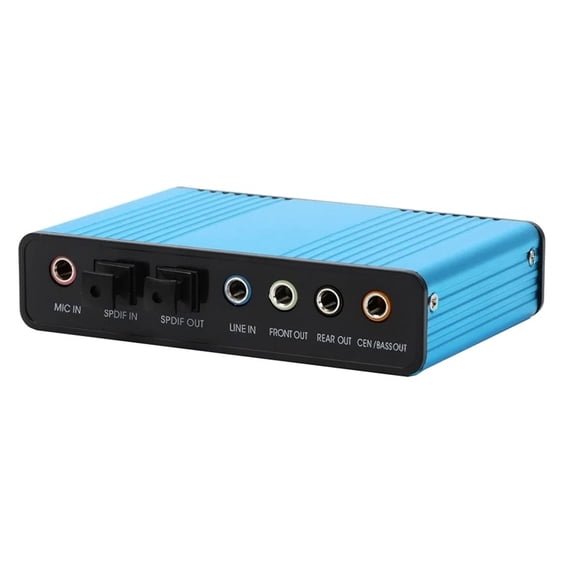 Sound Card,6 Channel External Sound Card USB 2.0 External 7.1 5.1 Surround Sound Optical S/PDIF