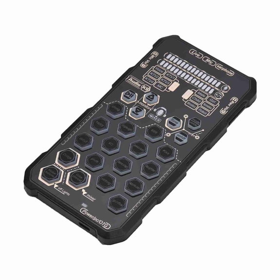 Sound Card Mixer Changer Sound Card Compact Size 6 Different Sound Modes Live Sound Card for Music Listening Singing Recording