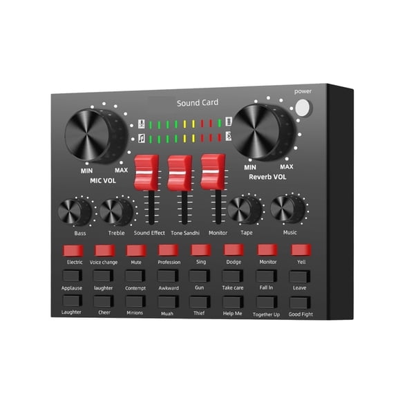 Sound Card Mixer Noise Reduction Microphone Voice Live Broadcast Kits For Phone Singing Gaming ,Professional Equipment