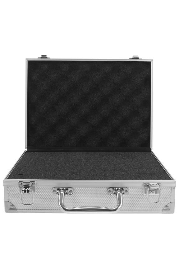 Sound Card Toolbox Aluminum Storage Case Alloy Sponge Instruments Briefcase