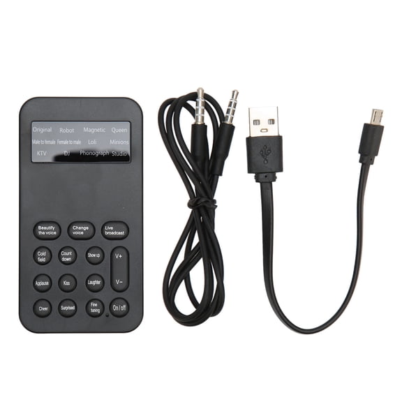 Sound Changer, 8 Effects Handheld 3.5mm Interface Wide Compatibility Mini Voice Changer Multifunctional Plug And Play For Phone Calling