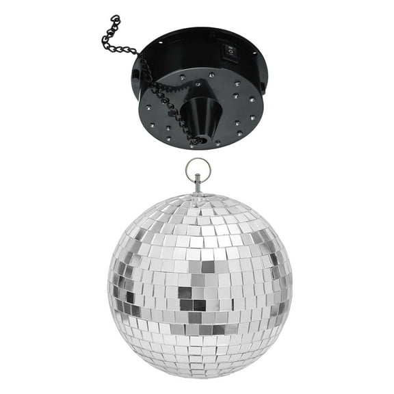 Sound Control 18 LED Lights,Glass Rotating Mirror Disco Ball Motor,Mirror Reflection Ball Hanging for with Ball