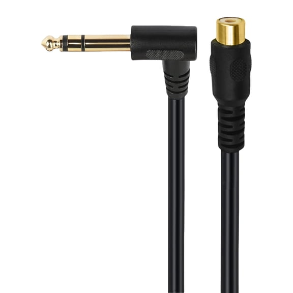 Sound Cord with Angled Plugs Gold Plate Strong Female Cable Sound Interconnects Cable for Earphones Cameras