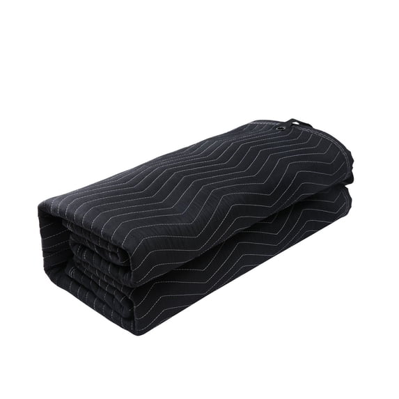 Sound Dampening Blanket 96x80 Black, Grommeted Portable Acoustic Barrier for Door
