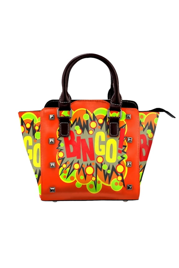 Sound Effect -Bingo! Rivet Fashion One-Shoulder Women's Handbag Tote Bag