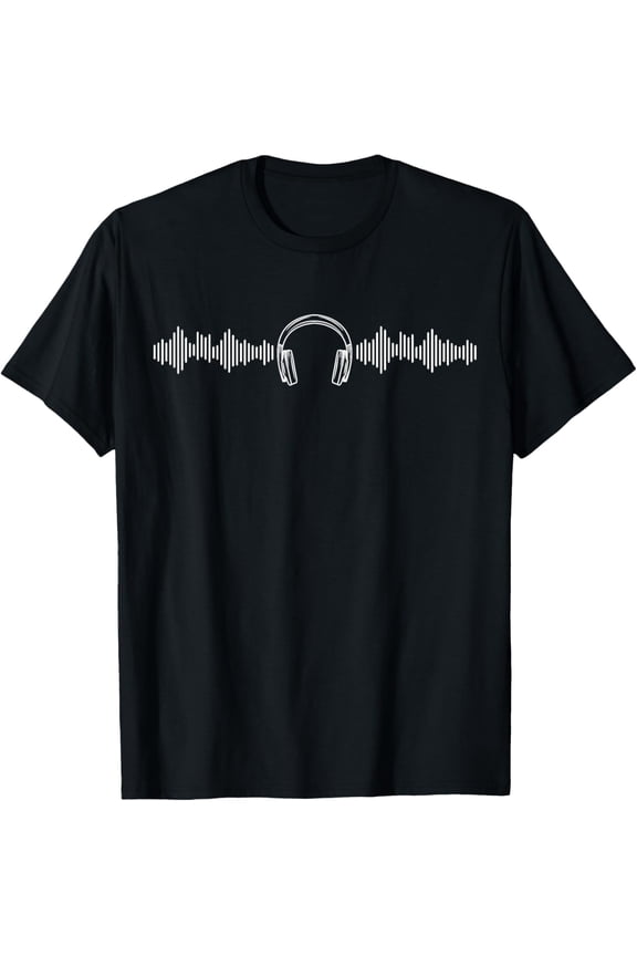 Sound Engineer Headset Heartbeat Audio Recording Editor T-Shirt