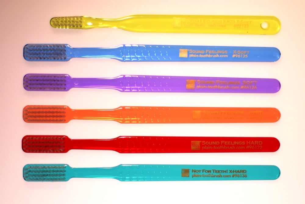 Sound Feelings Toothbrush - SAMPLER, Plain, Basic, Classic, Old-Fashioned 6-Pack