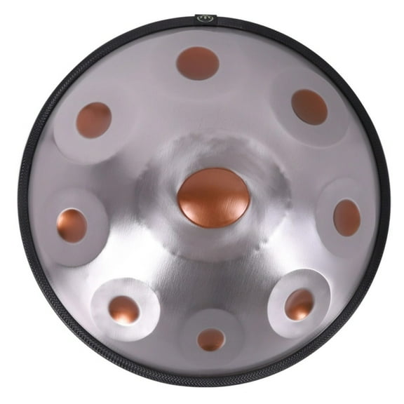 Sound Healing Handpan 18 inch 9 Notes Golden Eyes Handmade with Soft Bag and Mallets Percussion Instrument Gift