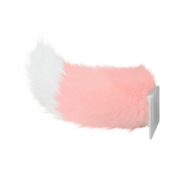Sound Induction Plush Fox Tail for E-Bike and Car – Electric Remote Control Fluffy Tail with Sound Activation, Soft Faux Fur, Dual-Color Design for Adults and Teens