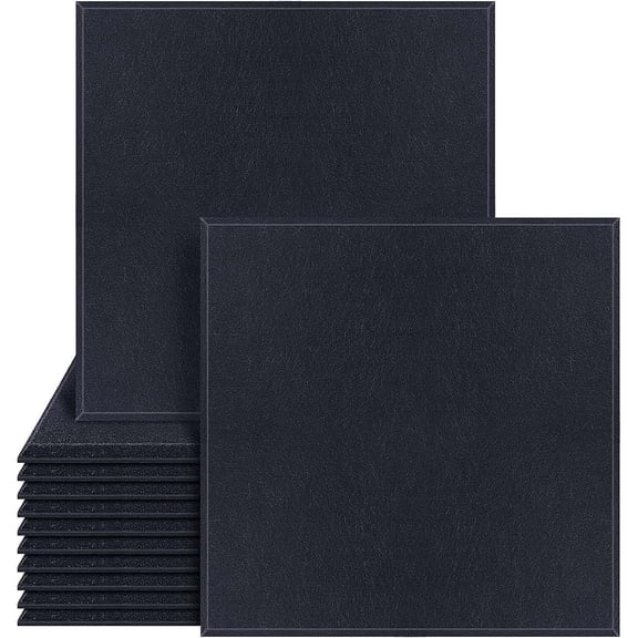 Sound Insulation Board - 30x30cm Self-Adhesive High Density Acoustic Panel, Flame Retardant Polyester Fiber Soundproof Wall Panel for Recording Studio & Home Office Noise Reduction