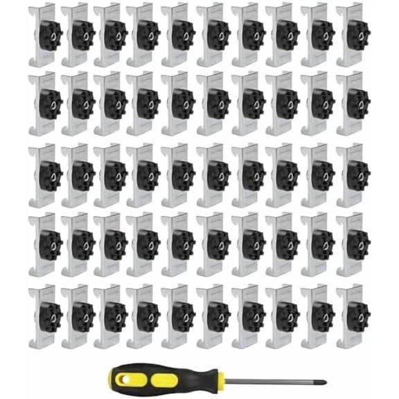 Sound Isolation Clips - 50 pack - Resilient Channel Mounting Clip - Reduces Noise from Noisy Neighbours - Drywall Soundproofing For Walls and Ceiling Insulation - Screwdriver Included$$Music