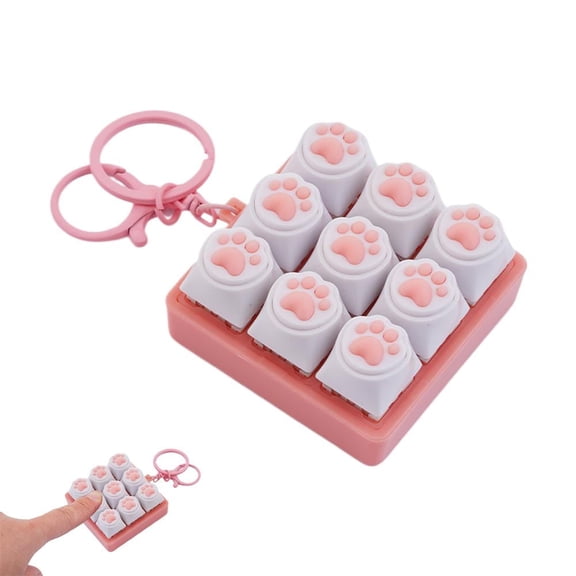 Sound Keyboard Fidget Toy,Fidget Keyboard for Stress Relief, Sound Keyboard Fidget Clicker for Office, School, Travel, Anxiety Keyboard Keychain Gift