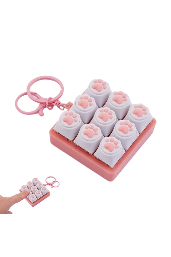 Sound Keyboard Fidget Toy,Fidget Keyboard for Stress Relief, Sound Keyboard Fidget Clicker for Office, School, Travel, Anxiety Keyboard Keychain Gift