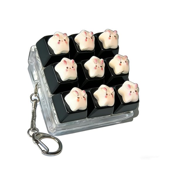 Sound Keyboard Fidget Toy,Fidget Keyboard for Stress Relief, Sound Keyboard Fidget Clicker for Office, School, Travel, Anxiety Keyboard Keychain Gift