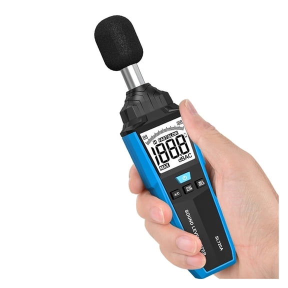 Sound Level Meter 30-130dB Decibel Db Noise Auto Adjustable Fast Range A/C Weighted Datahold Numeric Display Sound Noise Meter