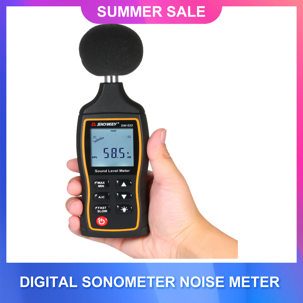 Sound Level Meter High Accuracy Decibel Meters Digital Sonometer Noise Meter with A C Weighting