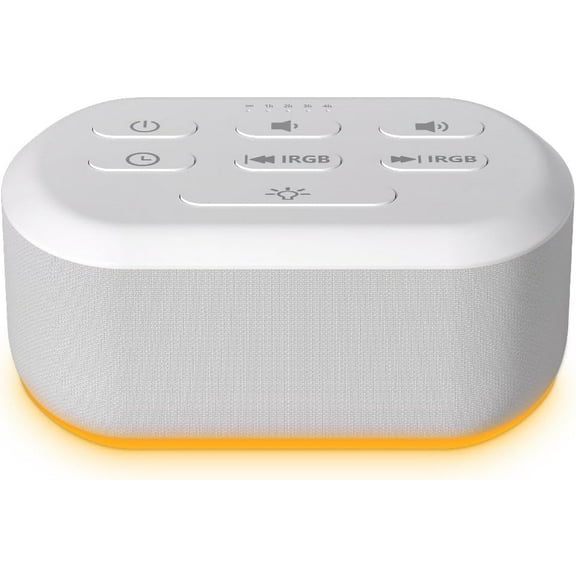 Sound Machine 30 Soothing Sounds Brown Noise Machine with 12 Night Light Colors Sleep Sound Machine for Adults Baby Kids Noise Canceling for Office Home Privacy Auto-Off Timer