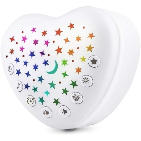 Sound Machine for Babies, Adults & Kids | 15 Soothing Sounds Featuring White Noise & 9 Lullabies, Cry Sensor, Star Projector | Mini, Rechargeable, Travel Friendly