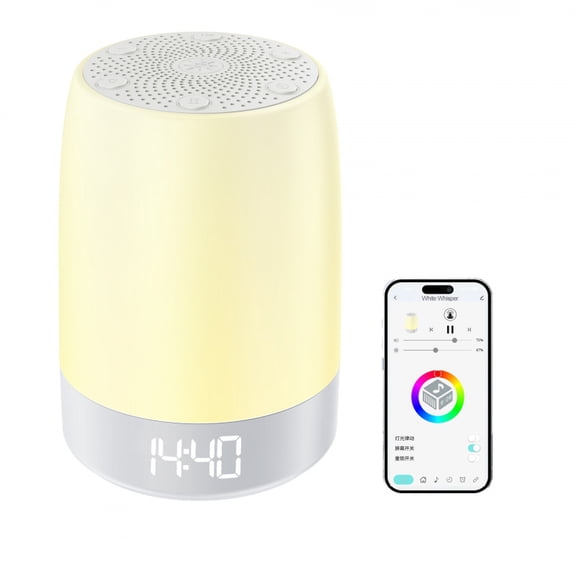 Sound Machine, Night Light (Peach) | Sleep Support, Registry Essential, Routine Builder, Time-to-Rise Alarm Clock, White Noise, Nursery Stories, Toddler Kids (Wi-Fi)