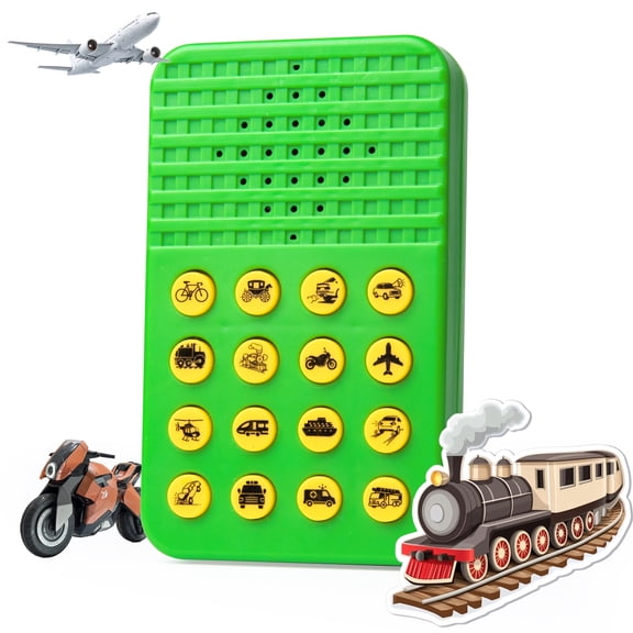 MyMealivos Traffic Sound Effects Machine with 16 Realistic Transportation Noises, Train Whistle Sound Maker for Pranks