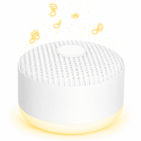 Sound Machine for Baby Adult Sleep, White Noise Sound Machine with 24 Soothing Sounds and Night Light for Home Office Travel, White