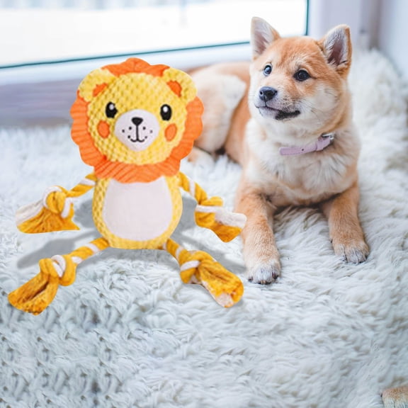 Sound Making Toys Interactive Pet Sound Dog Toy for Teething Boredom and Mental Stimulation, 25 cm, Yellow