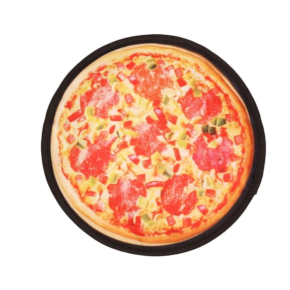 Sound Making Toys for Interactive Teething and Vocalization Puppet Toys by Pizza Steak Hamburger Shapes for Dogs,25X25 cm,Purple