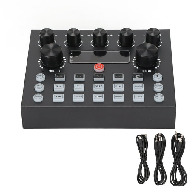 Sound Mixer Dual Channel Plug and Play USB Live Sound Card for PC