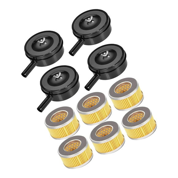 BRIGHTFUFU Brightfufu Black Iron 4pcs Air Compressor Filter Silencers Noise Reduction