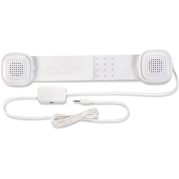 Sound Oasis Sleep Therapy Pillow Speakers with Holder PSH-101 White
