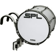 Sound Percussion Labs Birch Marching Bass Drum with Carrier - White 16 x 14 in.