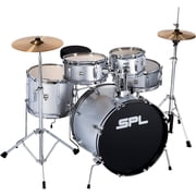 Sound Percussion Labs Junior Kicker 5-Piece Drum Set - Metallic Silver