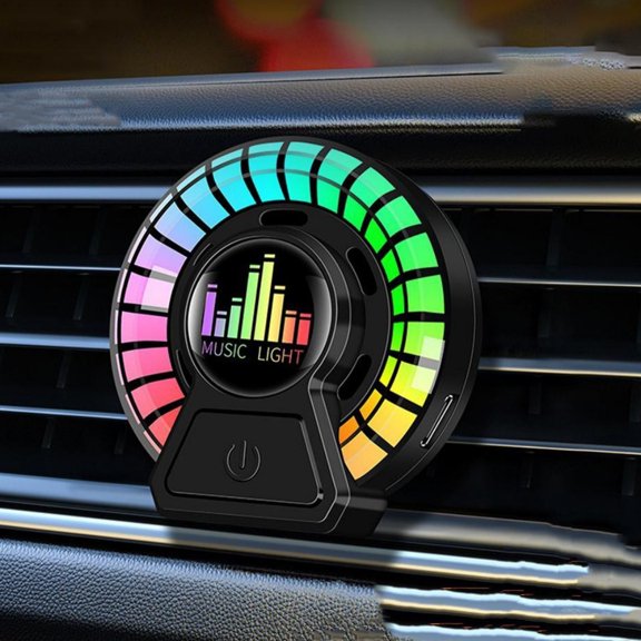 Sound Pick Up Lamp,Magnetic RGB Rhythm Ambient Lamp,Car Freshener with Light,Dynamic RGB Interior Light Kit,Led Musical Rhythm Led Lights,Car Outlet Fragrance Accessories Gifts