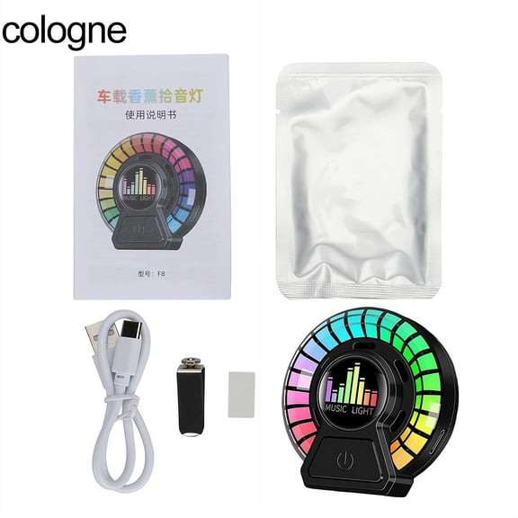 Sound Pick Up Lamp,Magnetic RGB Rhythm Ambient Lamp,Car Freshener with Light,Dynamic RGB Interior Light Kit,Led Musical Rhythm Led Lights,Car Outlet Fragrance Accessories Gifts